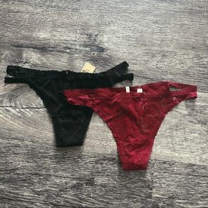 NWT LOT OF 2 Lace Thongs